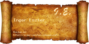 Inger Eszter névjegykártya
